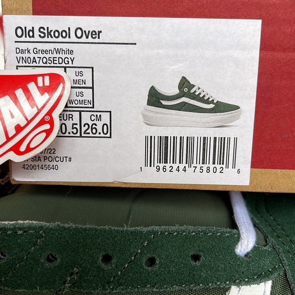 Vans Men’s Old Skool Over
Dark Green/White
VNOA7Q5EDGY
sneakers - Platforms - Picture 16 of 16